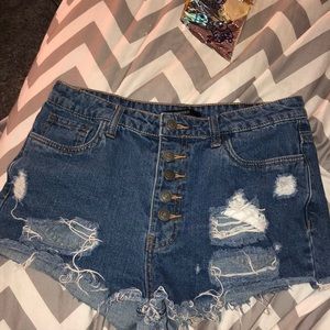Forever 21 high waisted jean shorts